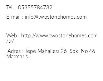 Two Stone Homes iletiim bilgileri